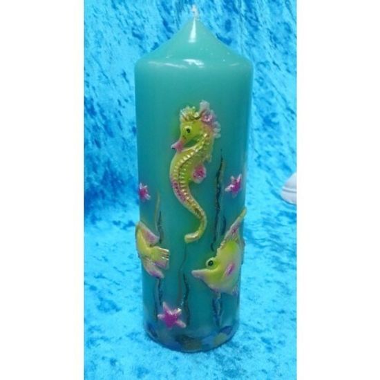 Свеча "Аквариум", 15,5*6
