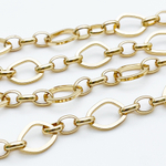 Цепочка, цвет золото, размер звена 11*14 + 6*8 мм, цена за 50 см