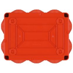 Распаячная коробка ЭРА KORv-150-110-70-10g-OR-FR ОП огнестойкая 150х110х70мм оранжевая с гермовводами 10 вх. IP55