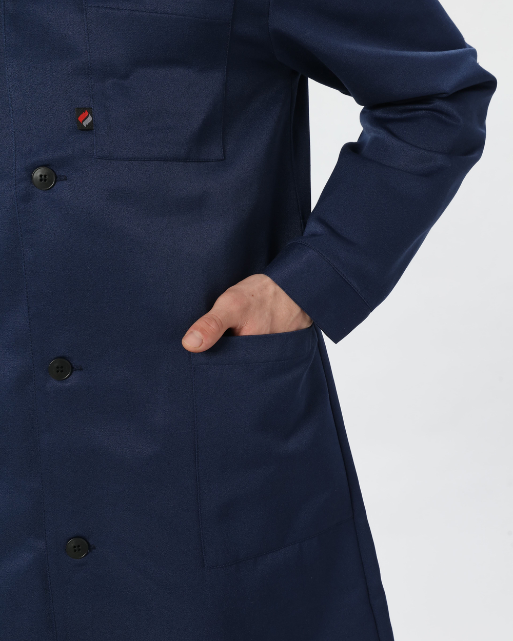 Халат Лигор (тк.Смесовая,210), т.синий/васильковый