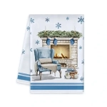 Полотенце кухонное «Winter - Камин» 40*57 см, микрофибра 200 гр/м2