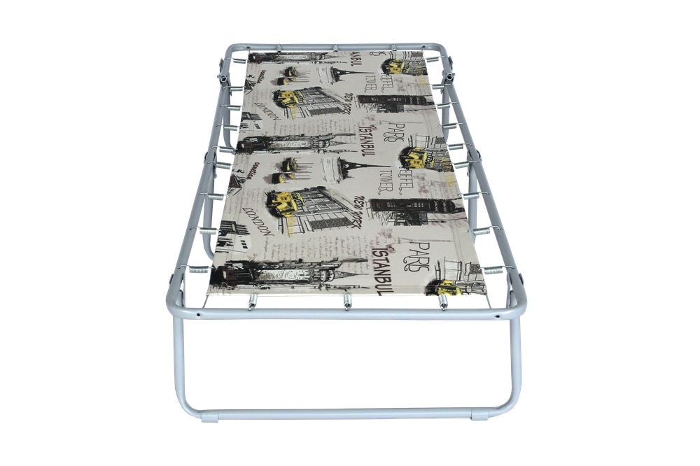 Кровать раскладная Юниор жесткая арт.С89/89 (цвет ткани бежевый рис.город (4 шт. в уп.)