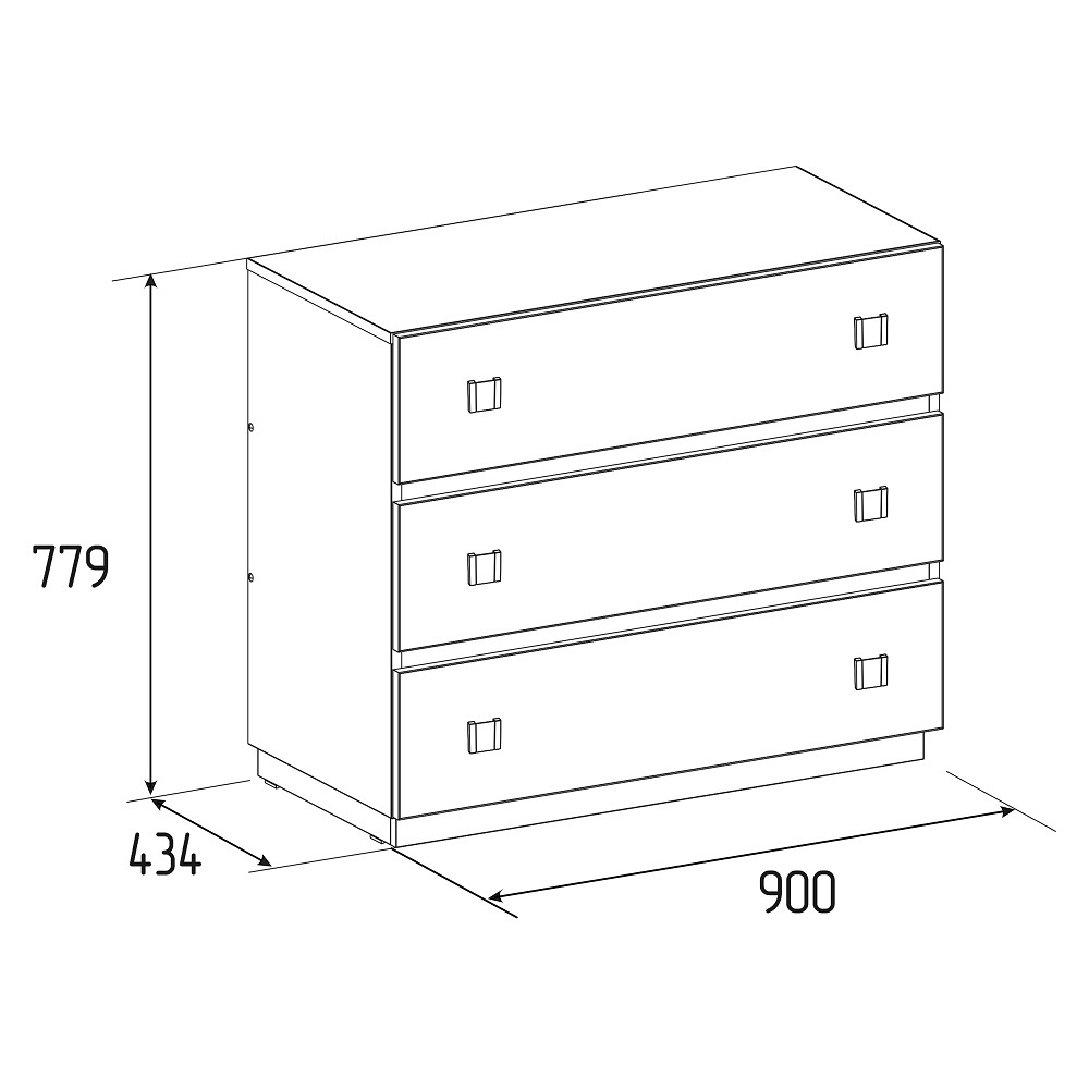 Комод длинный Neo 455, дуб шавиниган