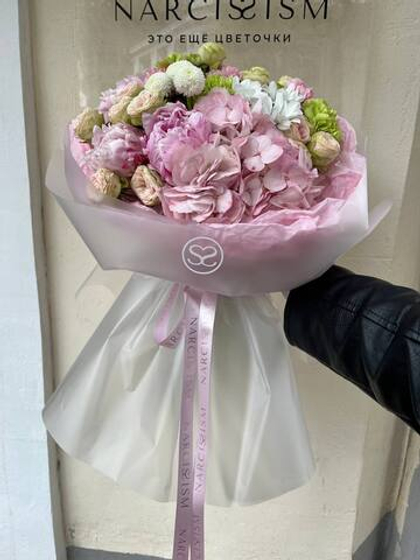 Букет авторский розовое облоко