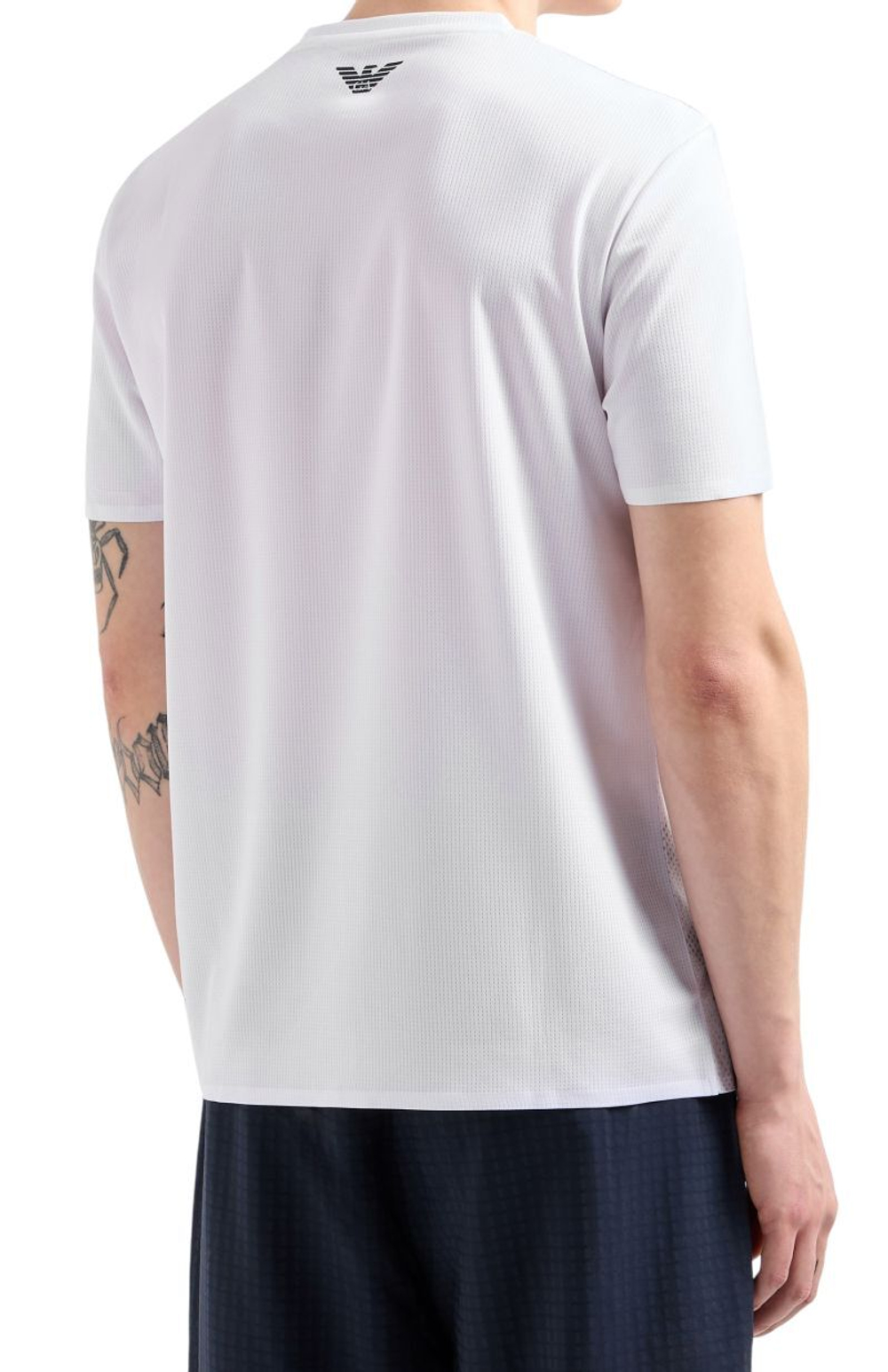 Мужская теннисная футболка EA7 Man Jersey T-Shirt - фантазийный белый