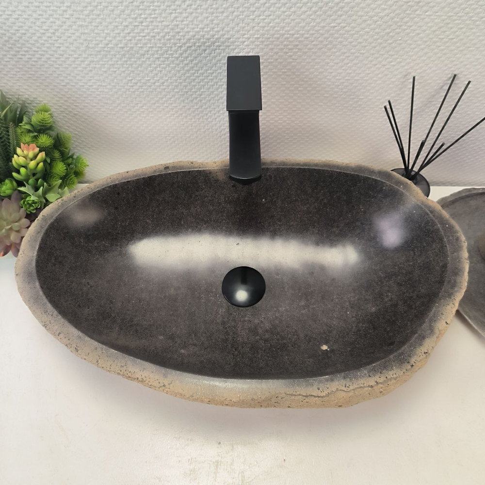 Раковина из речного камня RS-63633 (60*36*15) 0124