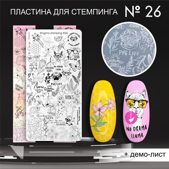 Пластина для стемпинга Enigma Stamping №026