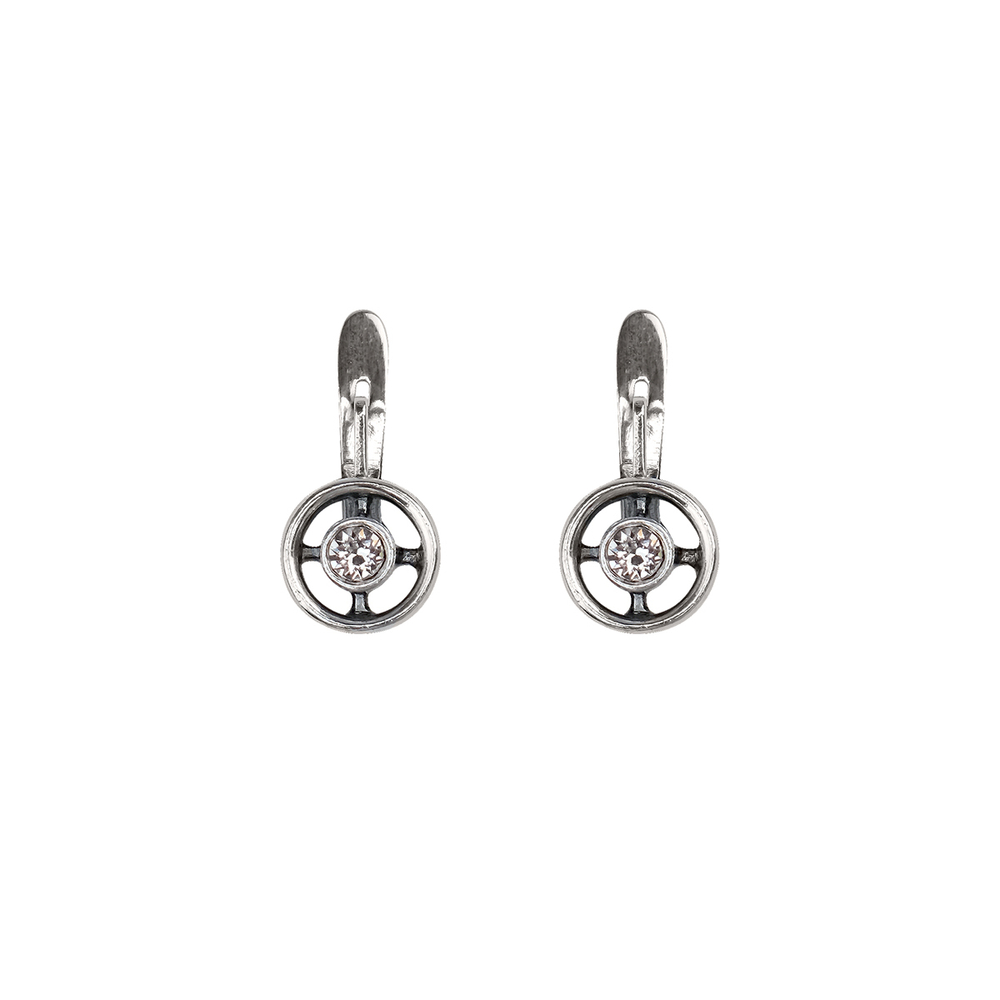 "Ивало" серьги  из коллекции "Финляндия" от Jenavi  с английским замком