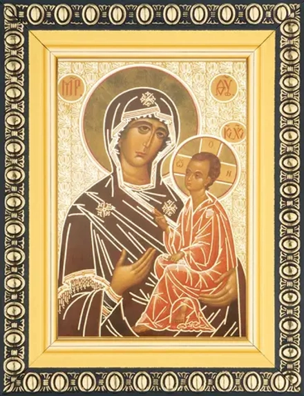 Икона БМ "Тихвинская" 6х9 в раме 8х11