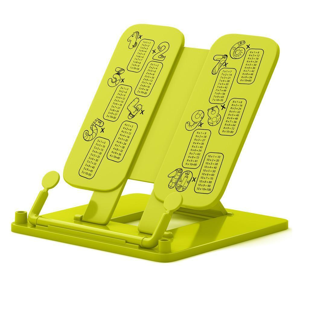 Подставка для книг пластиковая таблица умножения, желтая "Neon Solid" (ErichKrause)