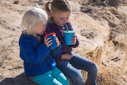 Детский стакан одностенный Klean Kanteen Kid Cup Straw Lid 10oz (296 мл) Mykonos Blue с трубочкой