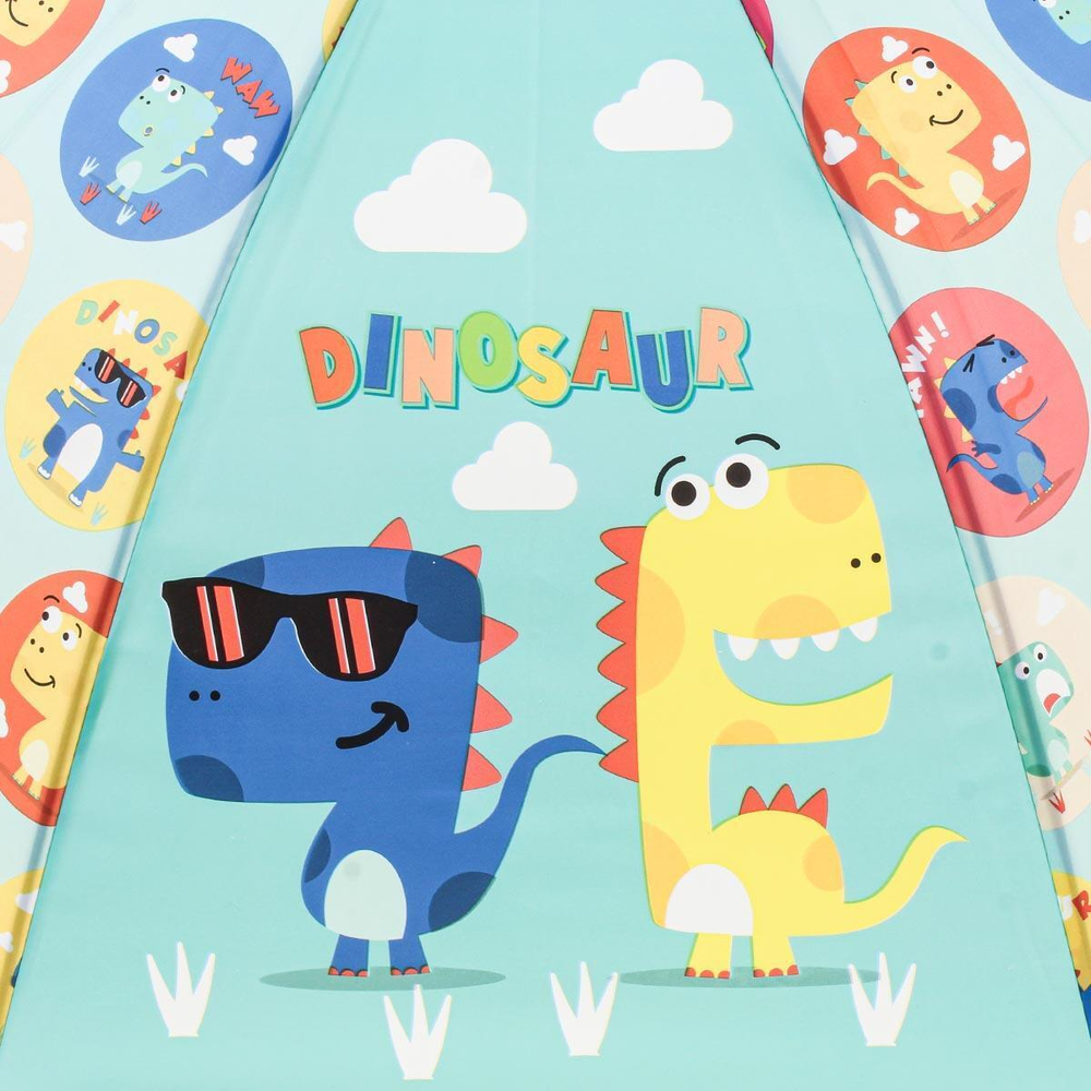 Зонт Динозаврики голубой, д-50 см, длина 62 см, с-30187