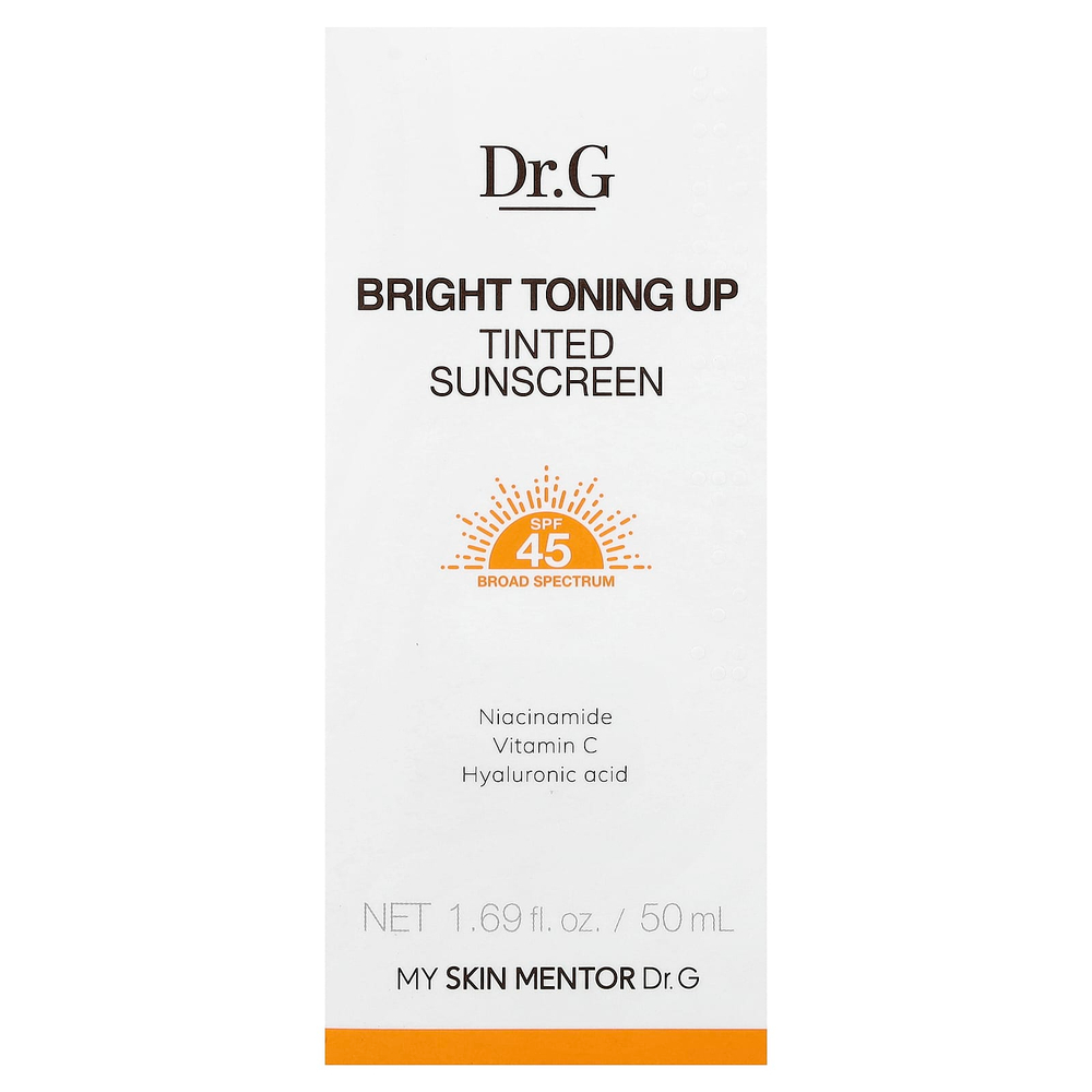 Dr. G, Bright Toning Up, солнцезащитное средство с оттенком, SPF 45, 50 мл (1,69 жидк. унции)