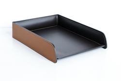 Набор на стол 7 предметов, кожа натуральная, цвет табак/шоколад №59