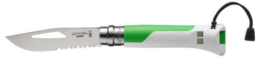 Складной нож Opinel №8 Fluo Green, зеленый, 002319 c клинком из стали Sandvik™ 12С27, рукоять Полиформальдегид POM (пластик)