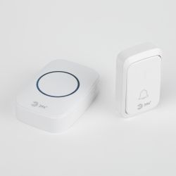 Звонок дверной ЭРА C89 беспроводной белый 38 мелодий | Электрозвонки беспроводные