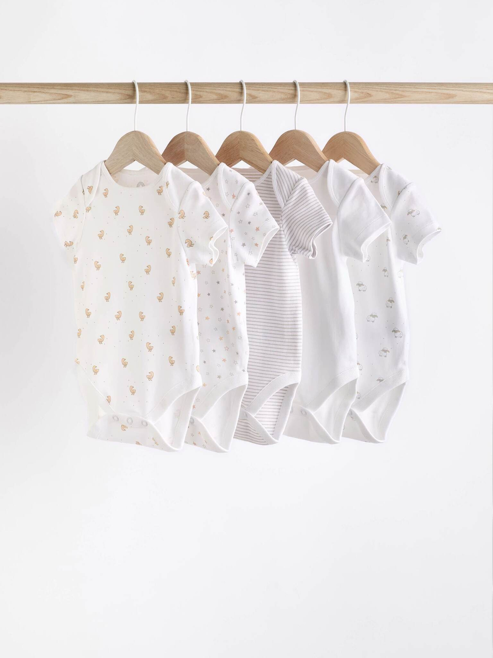 Боди с коротким рукавом для малышей Next K79-873, 5 шт., Белый