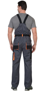 Костюм "Стрейч" темно-серый с оранжевым и черным