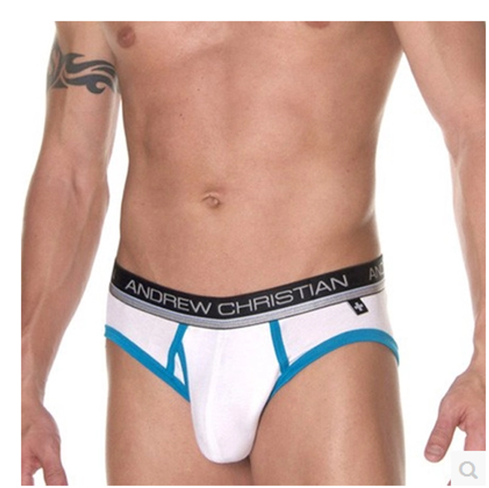 Мужские трусы брифы белые Andrew Christian Air Sculpt Brief White