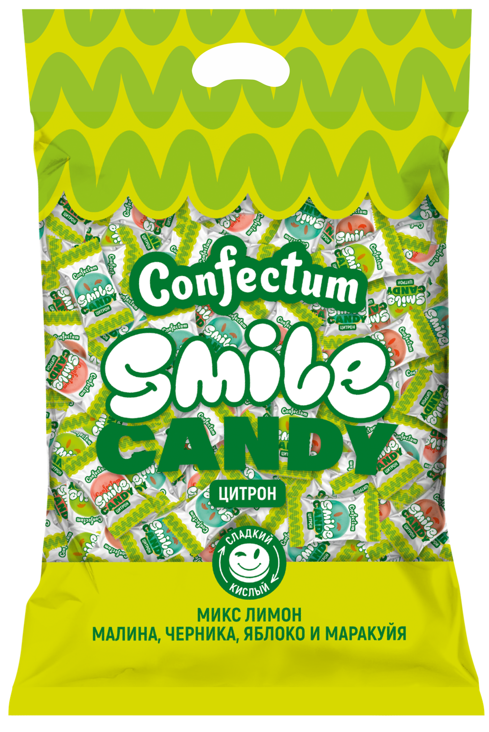 Карамель сложная «Confectum Smile Candy Citron», 1 кг х 3 шт