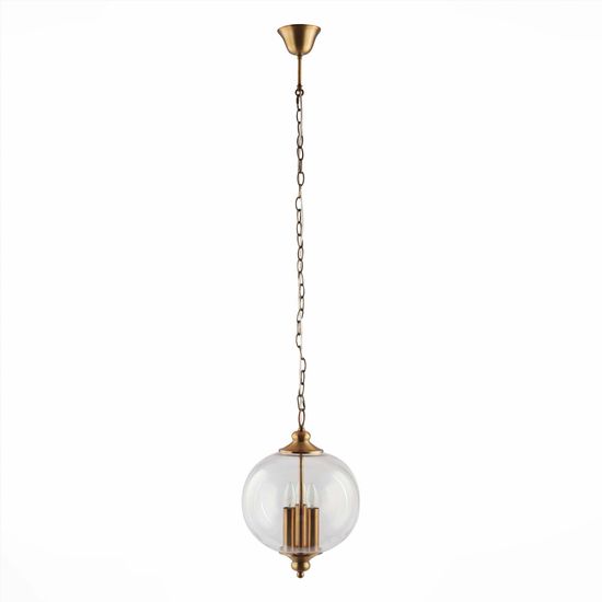 SL362.203.03 Светильник подвесной ST-Luce Золотистый/Прозрачный E14 3*60W LATERIA