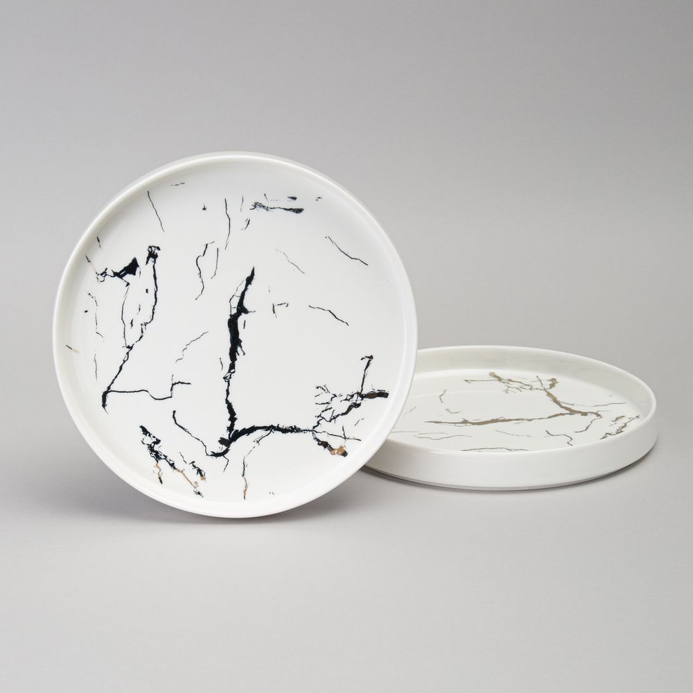 НАБОР ТАРЕЛОК ЗАКУСОЧНЫХ "FANTASY" 2 ШТ. 20,5 СМ (КОР=12НАБ.)