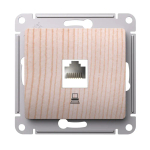 GLOSSA РОЗЕТКА компьютерная RJ45 кат. 5e, механизм, СОСНА