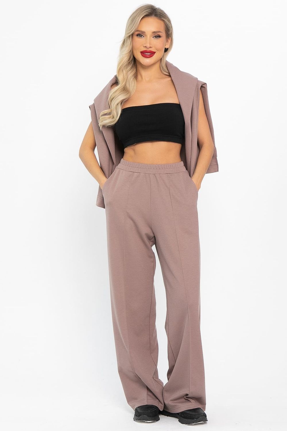 Костюм трикотажный Осенний комфорт (коричневый) К14680-30М LT Collection