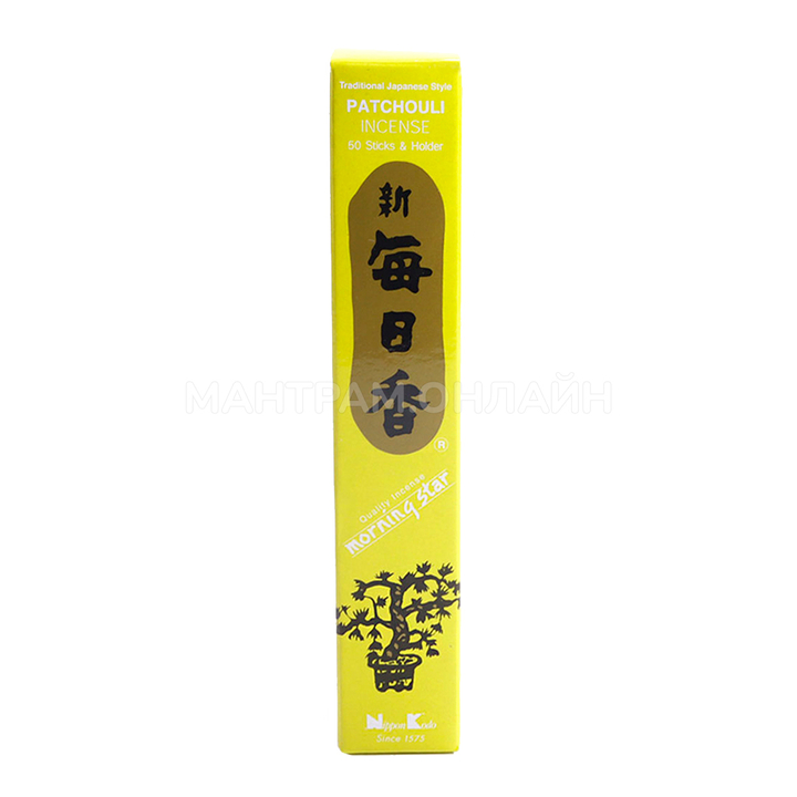 Nippon Kodo Morning Star Patchouli Пачули Благовоние с подставкой 50 палочек