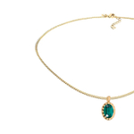 Колье Qudo TIVOLA UNICA big (G/P) Emerald 3 cm 420549