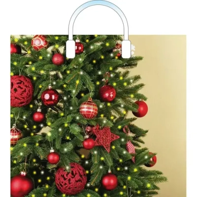 Пакет ПЭ с пластмассовыми ручками 38+3см(Мерцание) НГ Артпласт (комплект 10 шт)