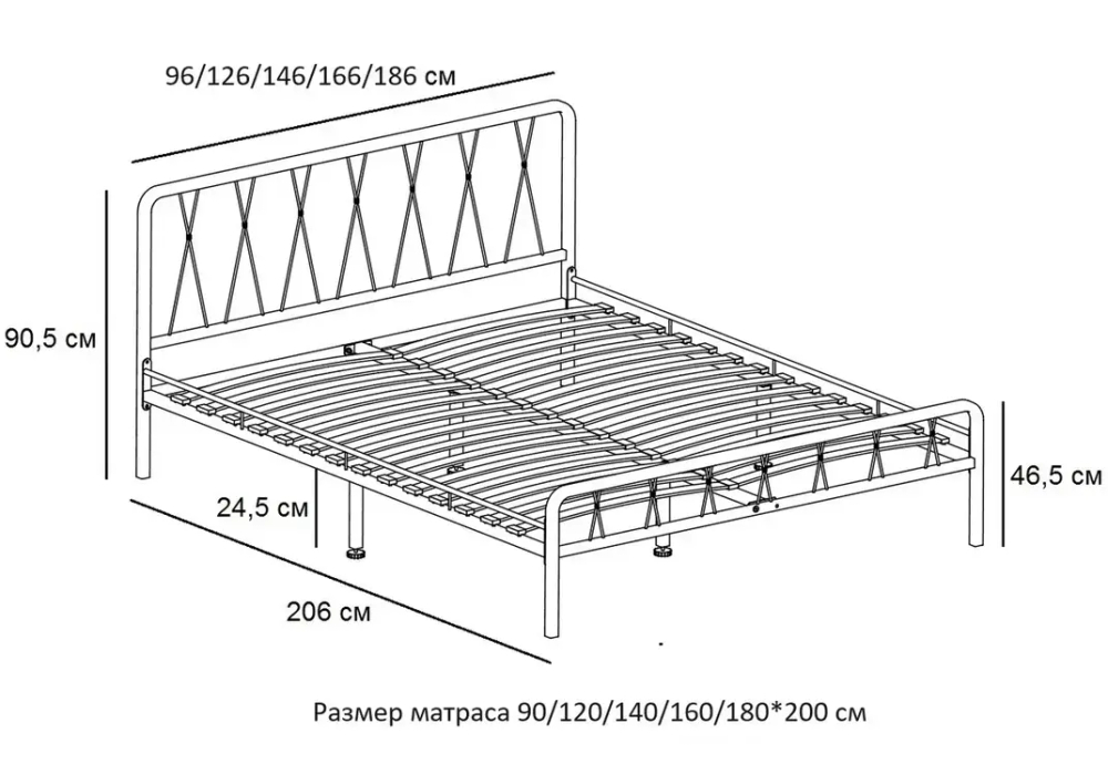 Клэр (Форвард) Кровать 900/1200/1400/1600/1800мм (белый)