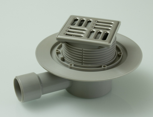 Трап ViEiR с сухим затвором (САТИН)  10х10 УГЛОВОЙ  (8/1шт)