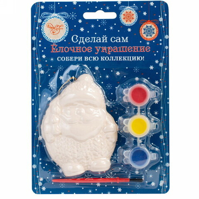 Набор для творчества Вязанный Дед Мороз: подвесное украшение 2х12.5х17.5см (арт.77976)