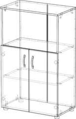 Стеллаж средний полуоткрытый