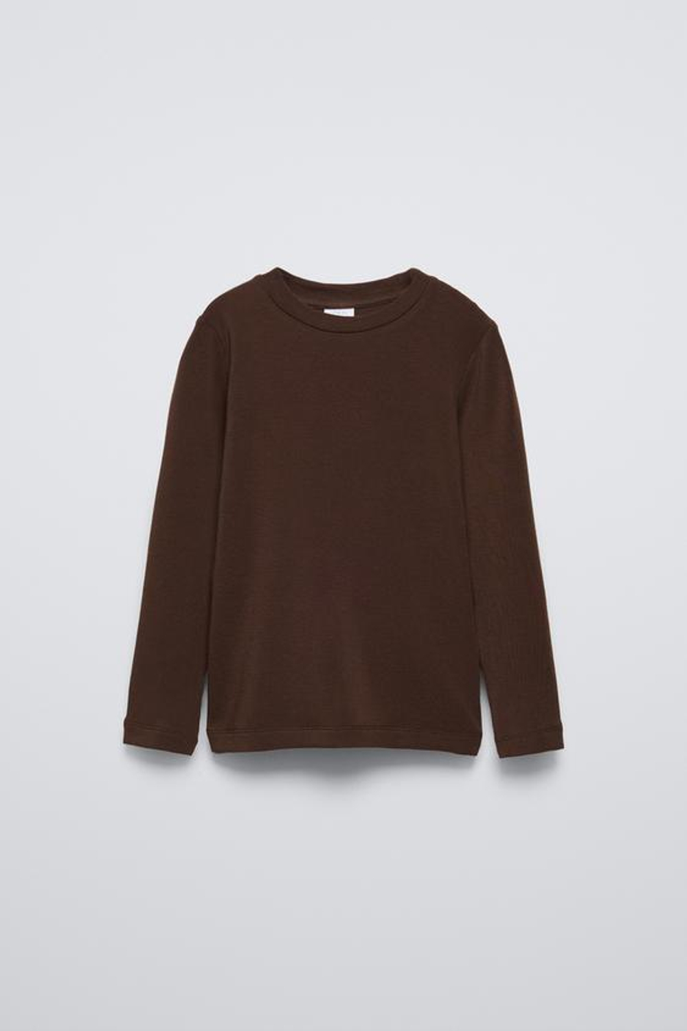 ZARA ЛОНГСЛИВ ИЗ СМЕСОВОЙ ШЕРСТИ С ШАРФОМ, КОРИЧНЕВЫЙ