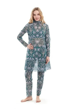 Купальник буркини с капюшоном "Ирисы"