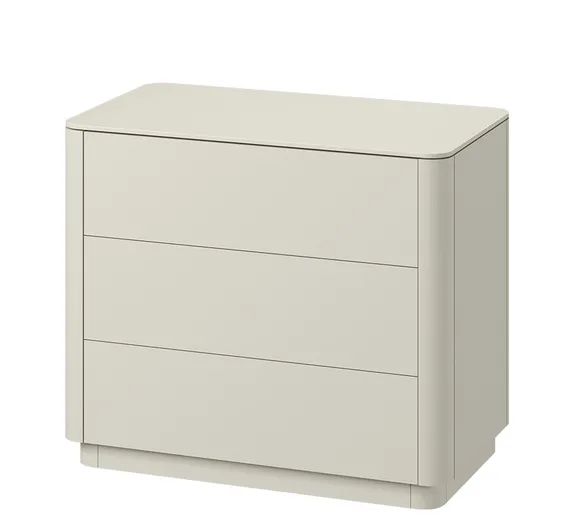 Комод Tammi 3 ящика ширина 90 см (молочный)