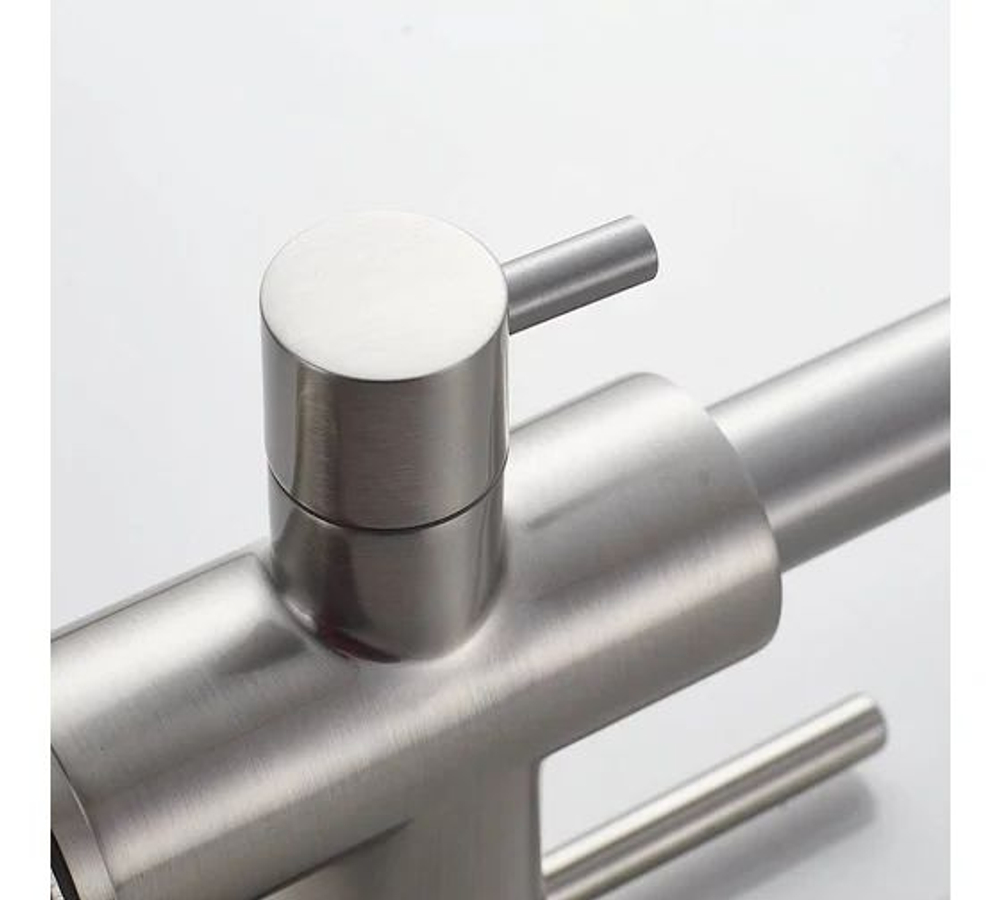 Смеситель для кухни с подключением фильтра питьевой воды, сатин, S228L, SHEVANIK