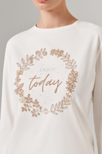 23173 Лонгслив женский (молочный)