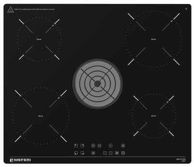 Индукционная варочная панель Meferi с вытяжкой XSMART60BK POWER
