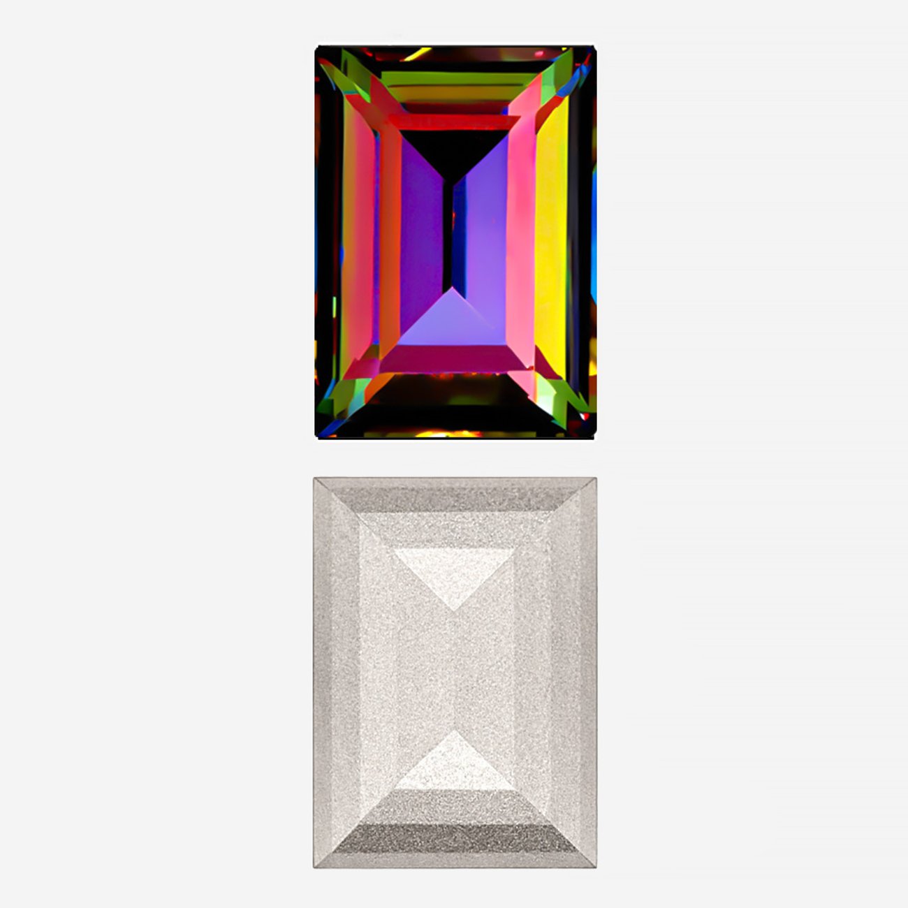 Кристалл Прямоугольник (Step Cut Fancy Stone), оттенок "Витражный Кристалл"/"Vitrail Medium Crystal", 18*13мм