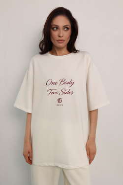 Футболка кремовая 2SIDES