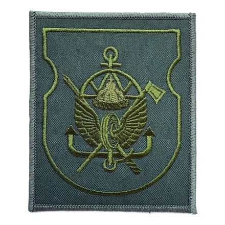 Шеврон вышитый батальона ЖДВ полевой (меч,топор,шапка мономаха) на липучке