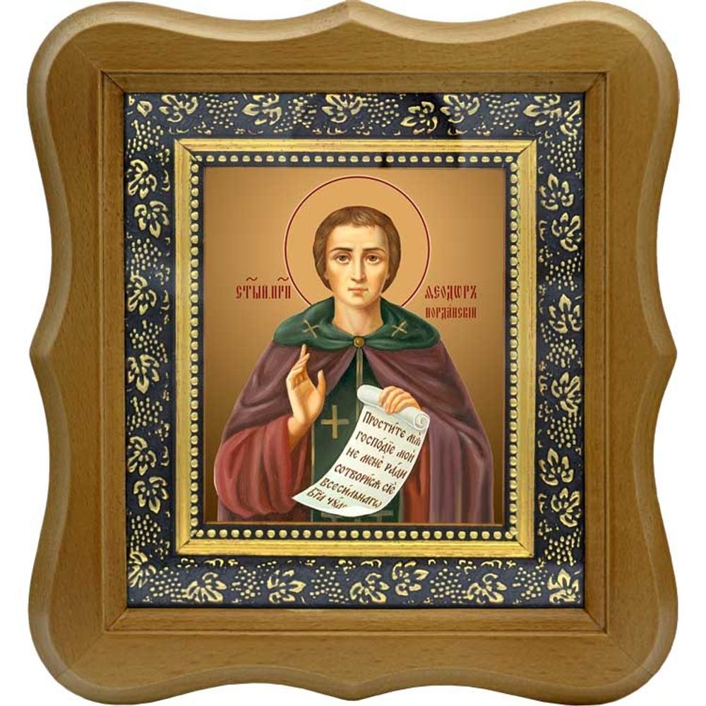 Феодор Иорданский преподобный. Икона на холсте.