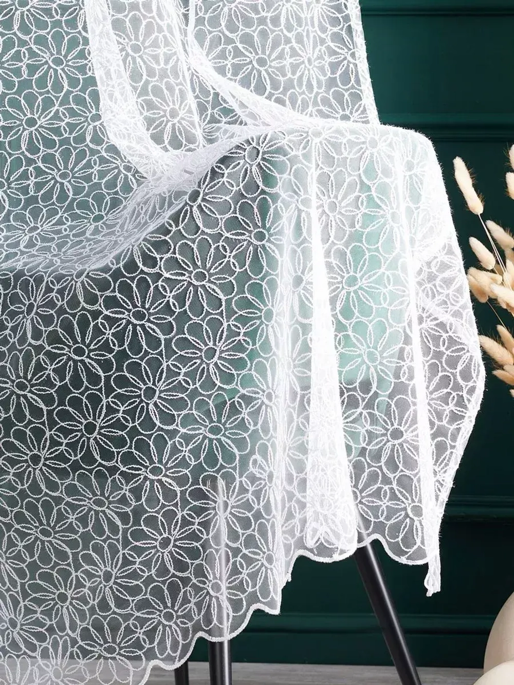 Тюль в спальню гостиную белый 500х260