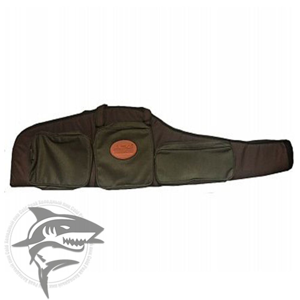 Чехол мягкий с карманами , жесткий наконечник, лямки для ношения на спине, цвет ХАКИ     L=120 см  ( BGS 137 )