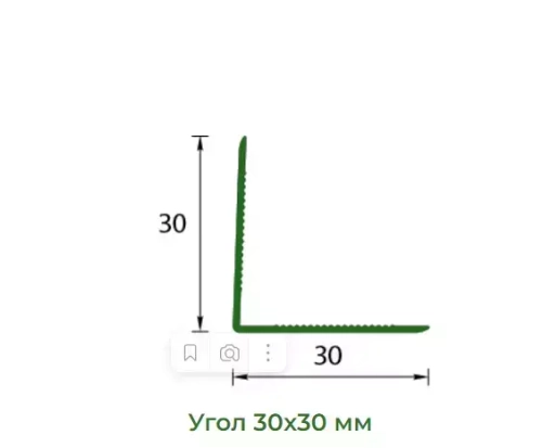 Угол ПВХ "Деконика" 007-0 Черный Глянцевый 30х30х2700 мм