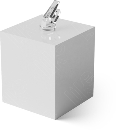 Подставка акриловая для кольца/зажим/ПЭТ карман для бирки/Н-50 мм.