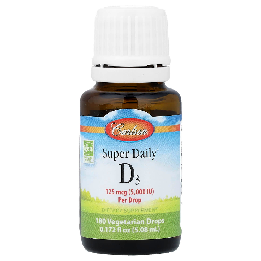 Carlson, Super Daily® D3, витамин D3, 5,08 мл (0,172 жидк. унции)